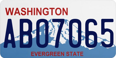 WA license plate ABO7065