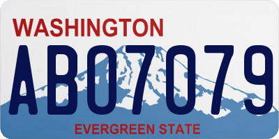 WA license plate ABO7079
