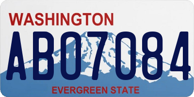 WA license plate ABO7084