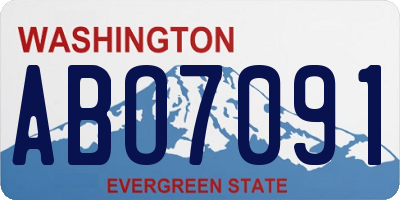 WA license plate ABO7091