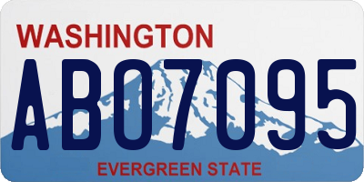 WA license plate ABO7095