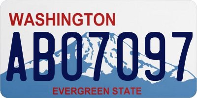 WA license plate ABO7097