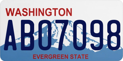 WA license plate ABO7098