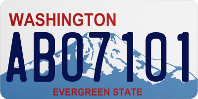 WA license plate ABO7101