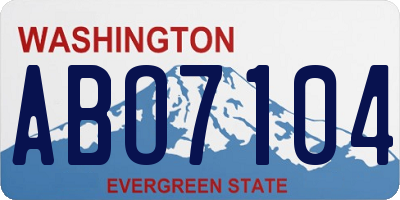 WA license plate ABO7104