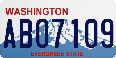 WA license plate ABO7109