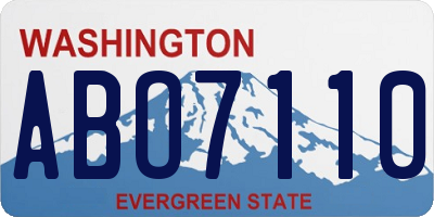 WA license plate ABO7110