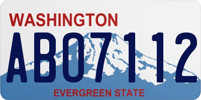 WA license plate ABO7112
