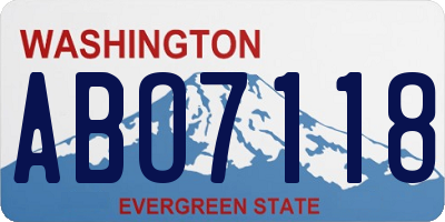 WA license plate ABO7118