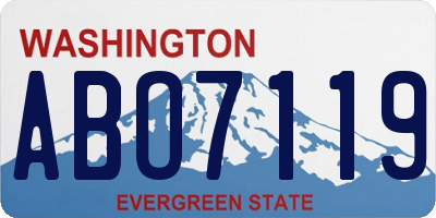 WA license plate ABO7119