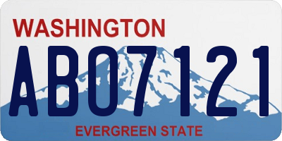 WA license plate ABO7121