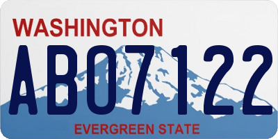 WA license plate ABO7122