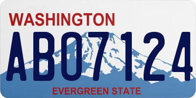 WA license plate ABO7124