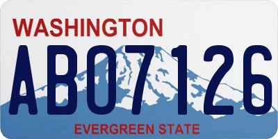 WA license plate ABO7126