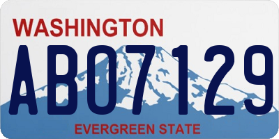 WA license plate ABO7129