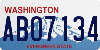 WA license plate ABO7134