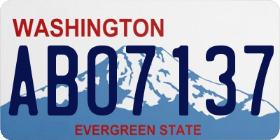 WA license plate ABO7137