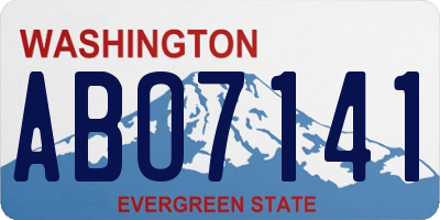 WA license plate ABO7141
