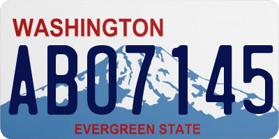 WA license plate ABO7145
