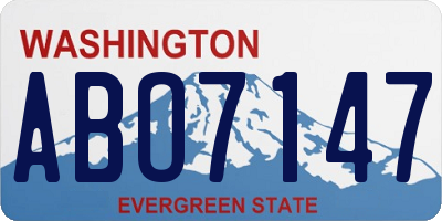 WA license plate ABO7147