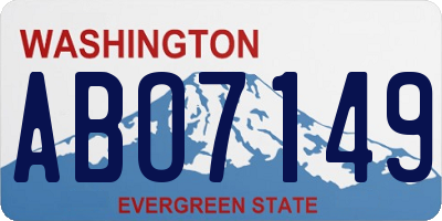WA license plate ABO7149