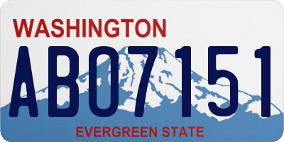 WA license plate ABO7151
