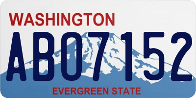 WA license plate ABO7152