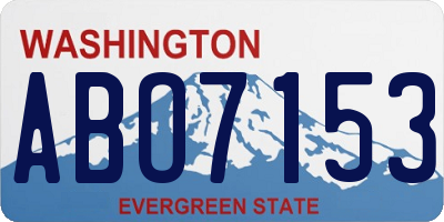 WA license plate ABO7153
