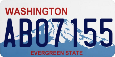 WA license plate ABO7155