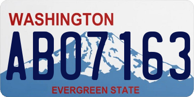 WA license plate ABO7163