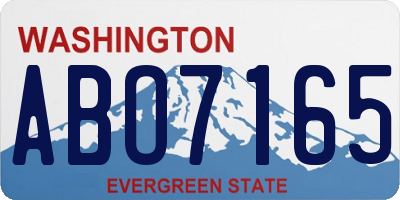 WA license plate ABO7165
