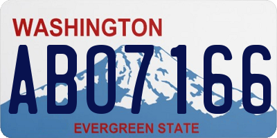 WA license plate ABO7166