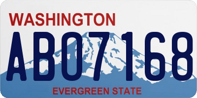 WA license plate ABO7168