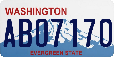 WA license plate ABO7170