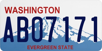 WA license plate ABO7171