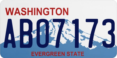 WA license plate ABO7173