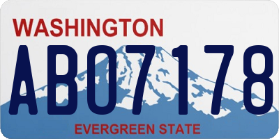 WA license plate ABO7178