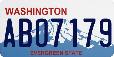 WA license plate ABO7179