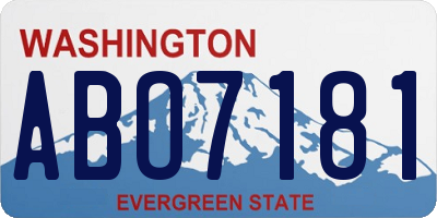 WA license plate ABO7181