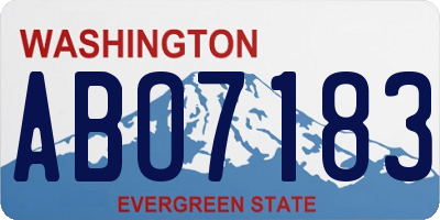 WA license plate ABO7183