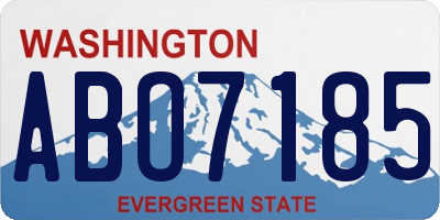 WA license plate ABO7185