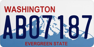 WA license plate ABO7187