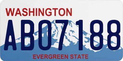 WA license plate ABO7188