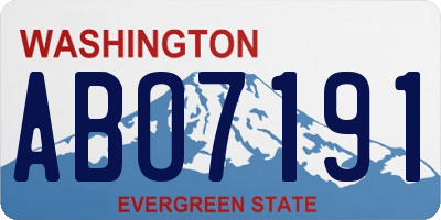 WA license plate ABO7191