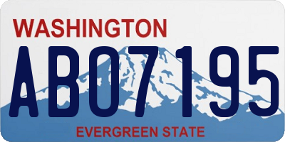 WA license plate ABO7195