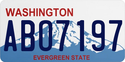 WA license plate ABO7197