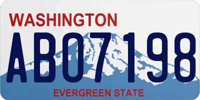 WA license plate ABO7198