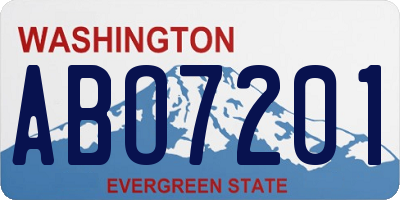 WA license plate ABO7201