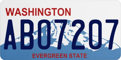 WA license plate ABO7207