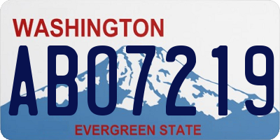 WA license plate ABO7219